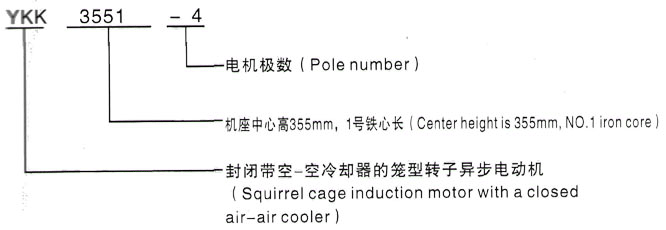 YKK系列(H355-1000)高压YJTKK4003-2三相异步电机西安泰富西玛电机型号说明